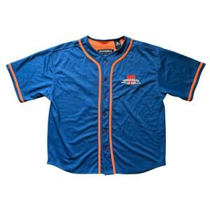 Pelle Pelle Varsity 78 Baseball Jersey Blue Orange Trim Men’s XL Streetwear